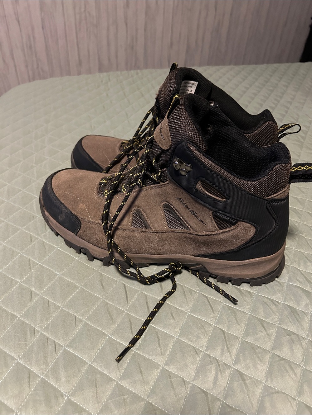 Eddie Bauer Brown and Black Waterproof Hiking Boots